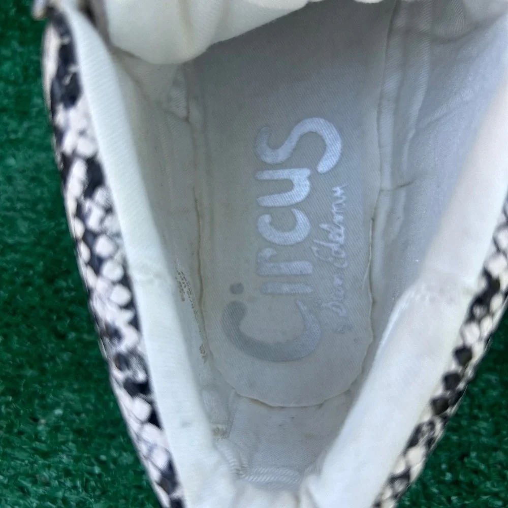 Circus by Sam Edelman Deszi Snakeskin High Top Sneakers Grey Blue Silver Size 9M